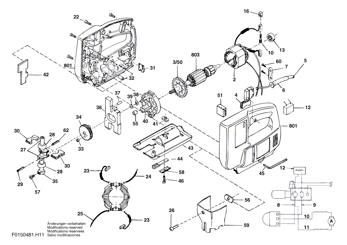 Skil 481h1 f0150481h1 Parts - Jig Saw