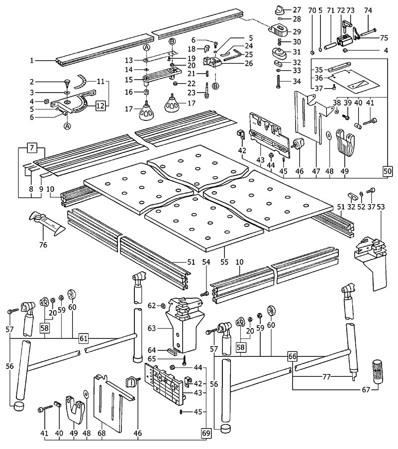 MFT 1080 (489360) Multifunction Table Parts