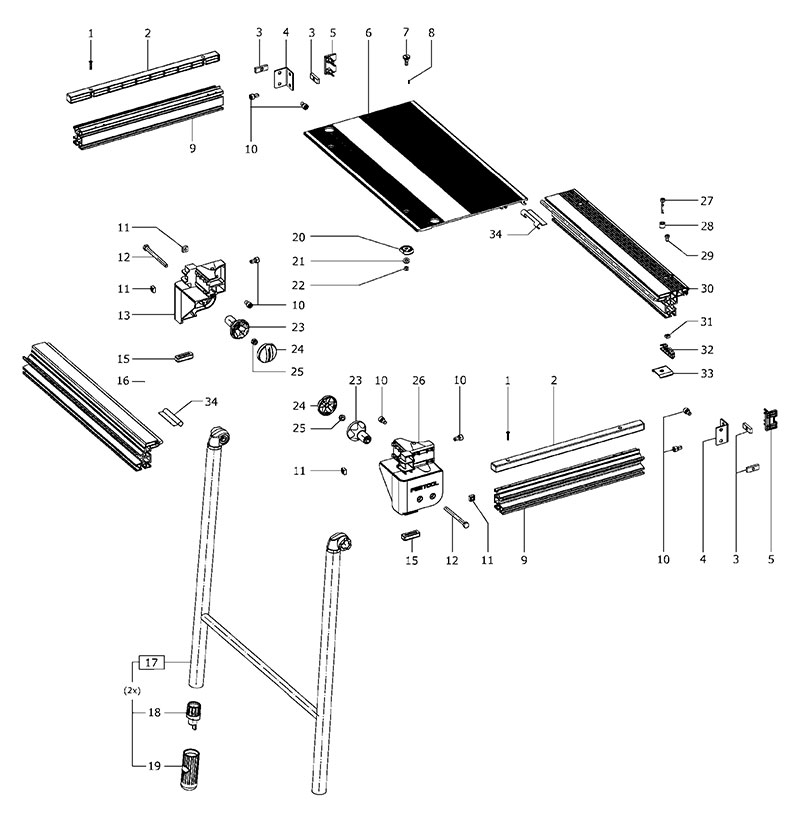 CMS-VB (495530) Extension Table Parts