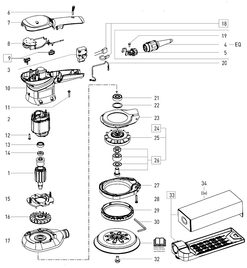 3 EQ 120V (499961) Eccentric Sander Parts