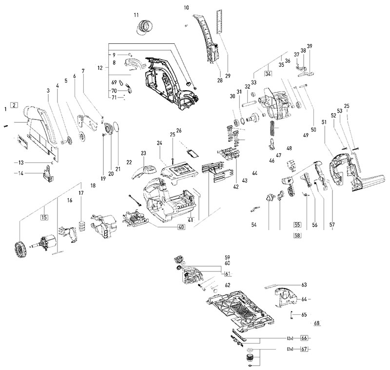 TSC 55 REB Li 120V (500224) Cordless Plunge-Cut Saw Parts