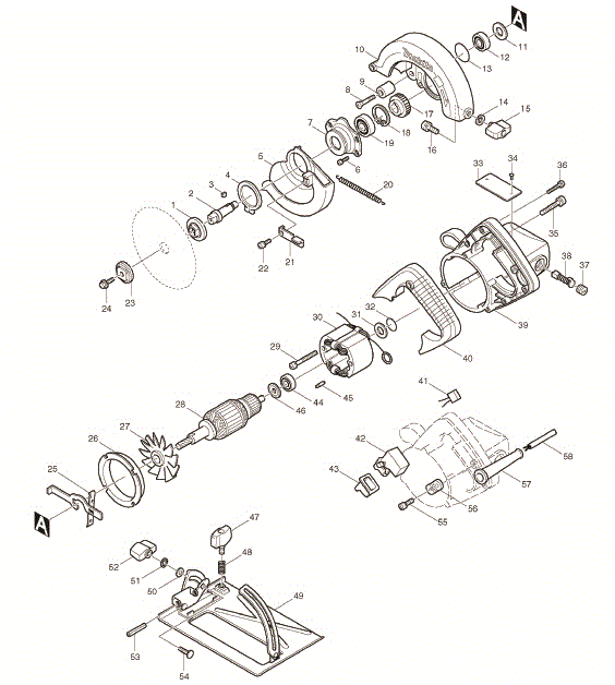 Makita 5005ba Parts - Circular Saw