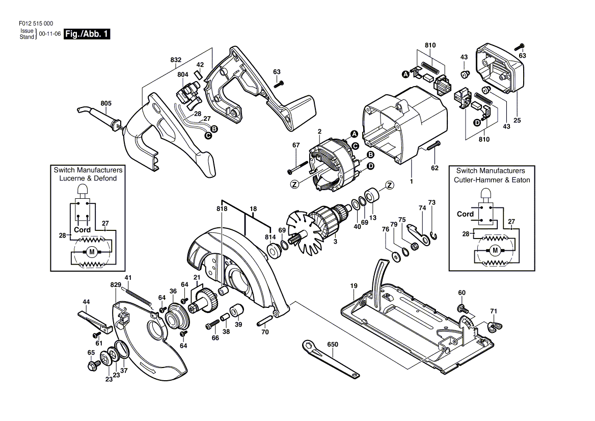 5050 f012505099 Parts - Circular Saw