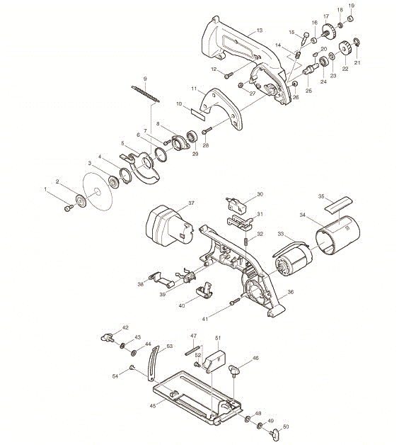 Makita 5091d Parts - Cordless Circular Saw