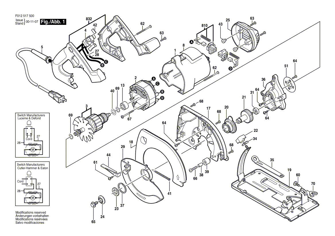 Skil 5176 f012517600 Parts - Circular Saw