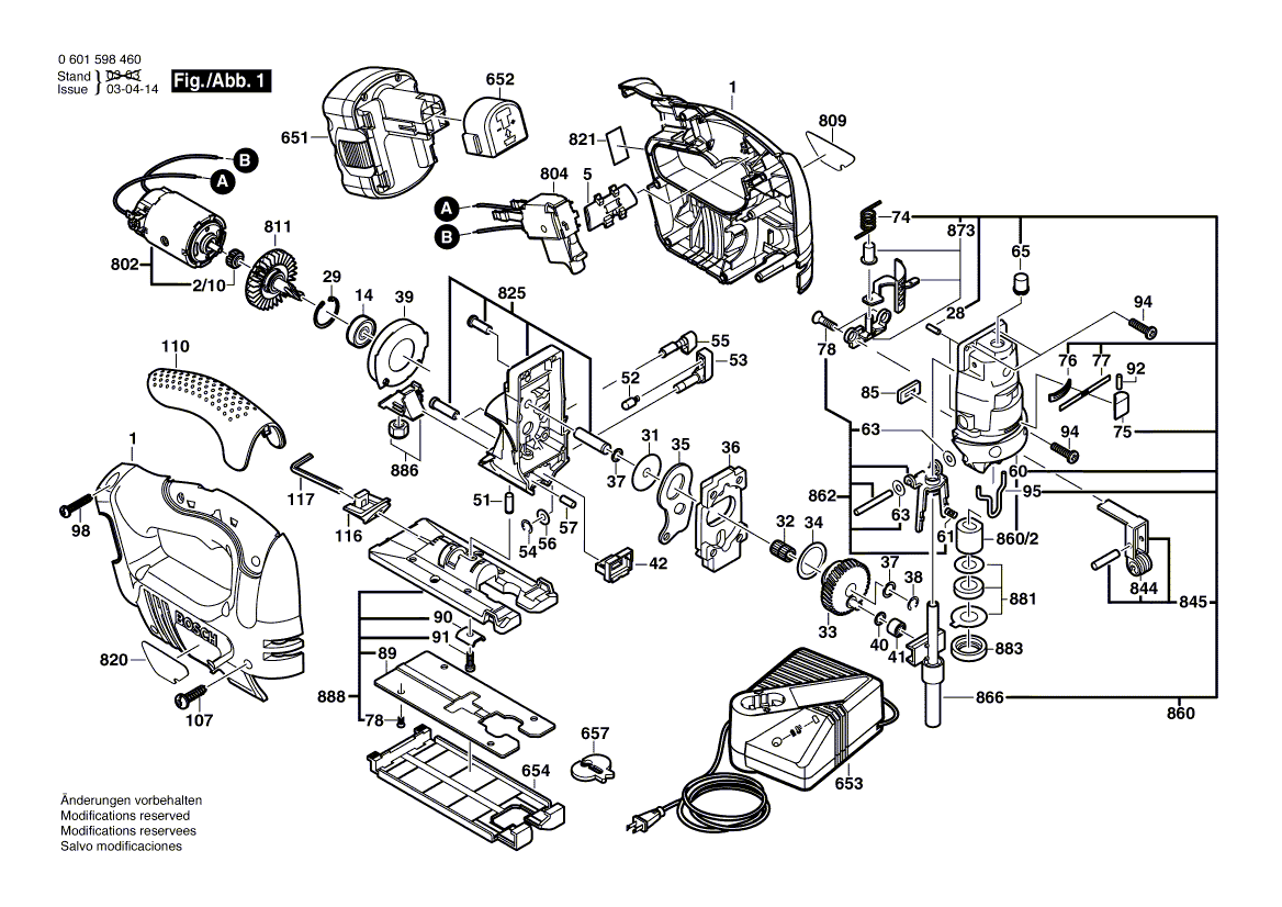 Bosch 52314 - 0601598460 Tool Parts