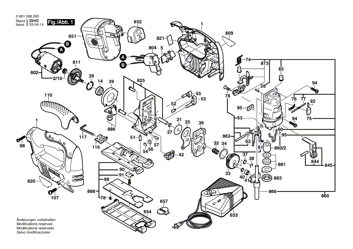 Bosch 52324 - 0601598260 Tool Parts