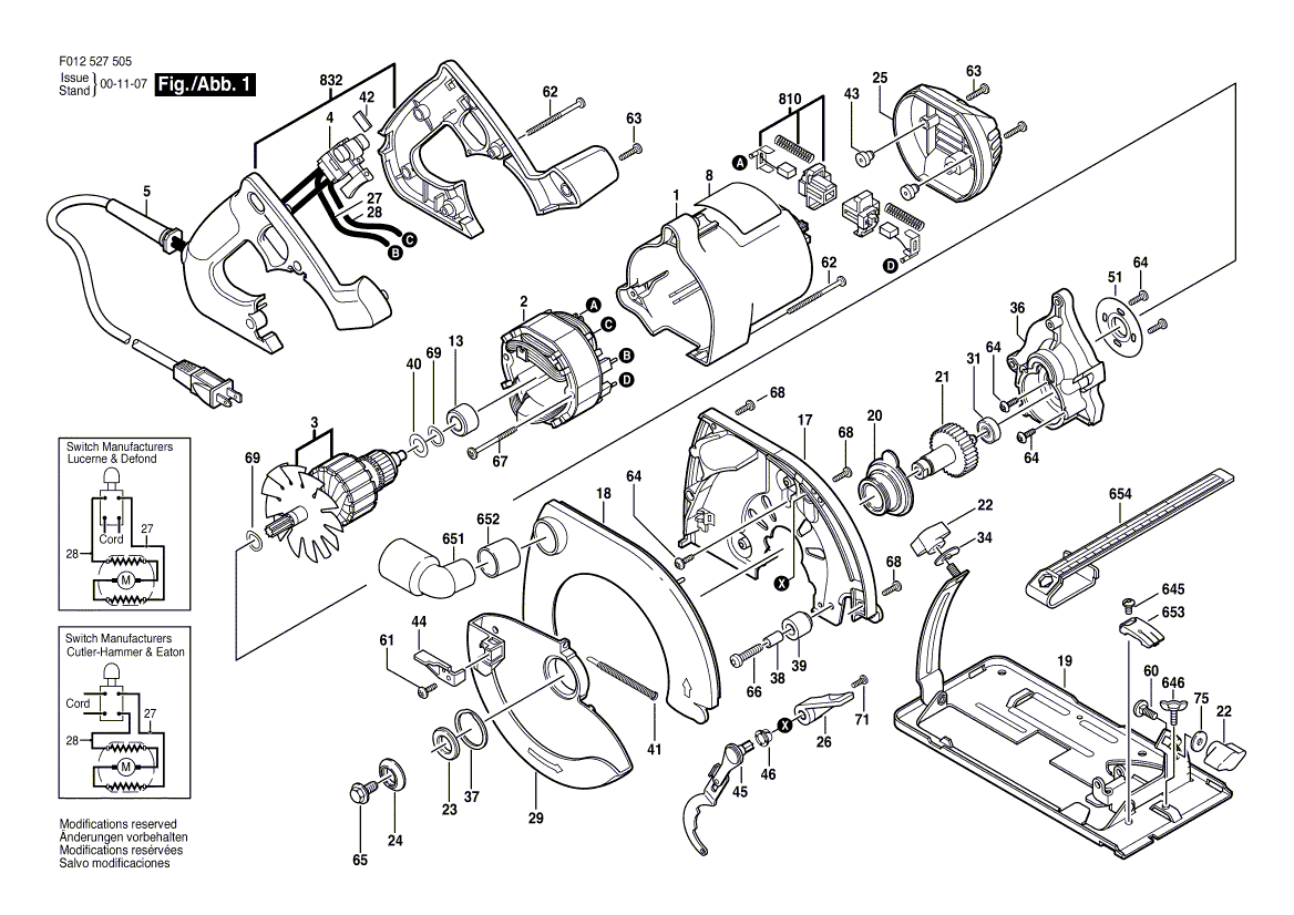 5275-05 f012527505 Parts - Circular Saw