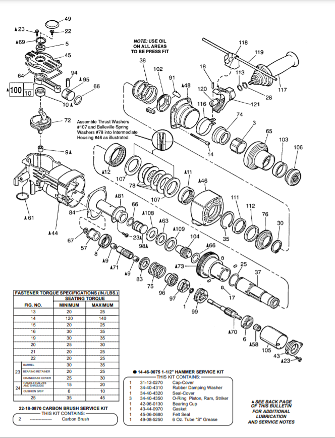 Milwaukee 5313-55 885a Parts - SDS THUNDERMAX ROTARY HAMMER