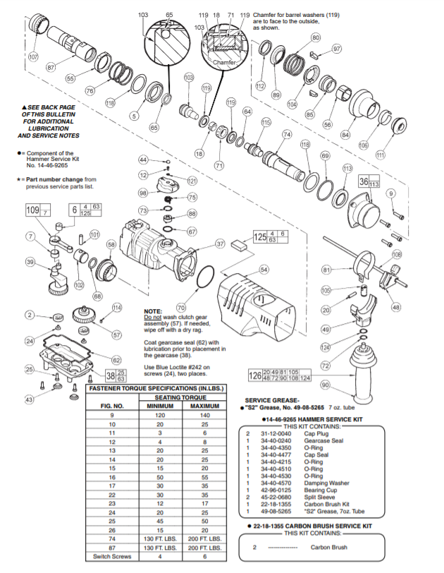 Milwaukee 5315-21 338b Parts - 1-1/2" (40mm) ROTARY HAMMER