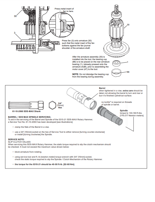 Milwaukee 5315-21 338b Parts - 1-1/2" (40mm) ROTARY HAMMER