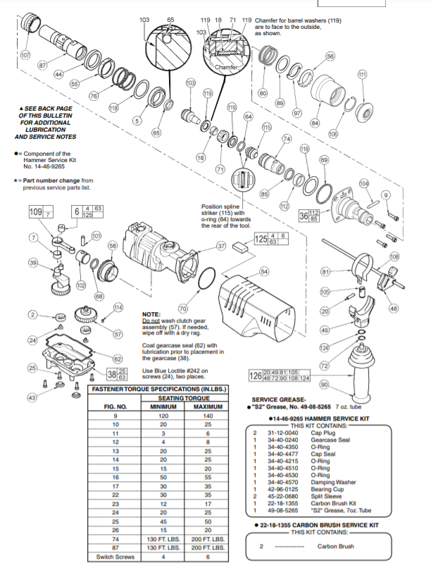 Milwaukee 5319-21 863b Parts - 1-1/2" (40mm) ROTARY HAMMER