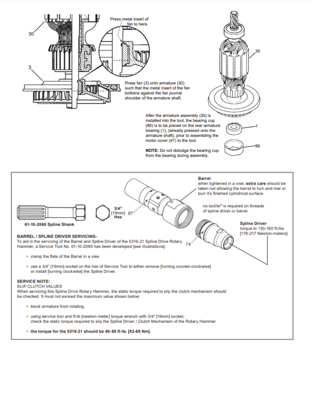 Milwaukee 5319-21 863b Parts - 1-1/2" (40mm) ROTARY HAMMER