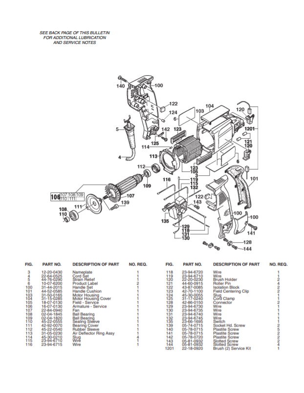 Milwaukee 5324-02 895a Parts - 7/8" ROTARY HAMMER