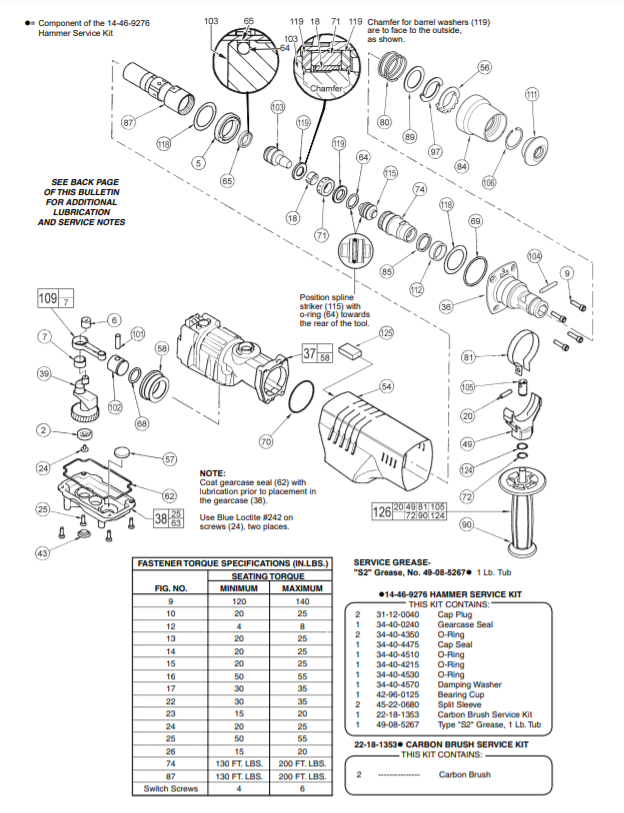 Milwaukee 5327-21 a24b Parts - 1-1/2" (40mm) CHIPPER HAMMER