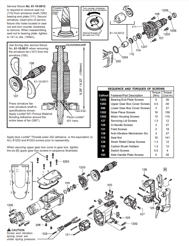 Milwaukee 5340-20 a49a Parts - 2" SPLINE ROTARY HAMMER