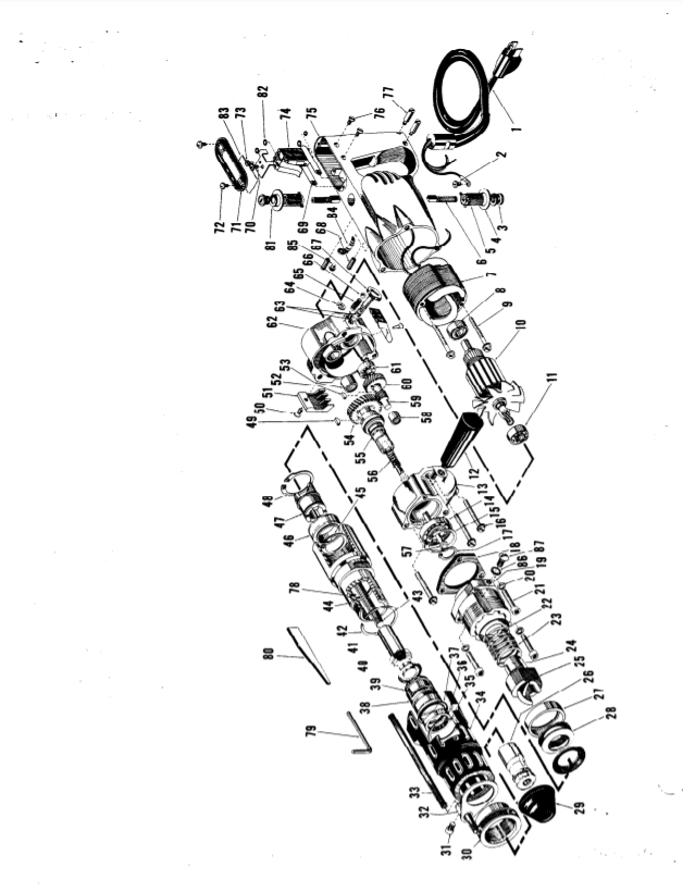 Milwaukee 5350 389-5444 Parts - ROTARY HAMMER