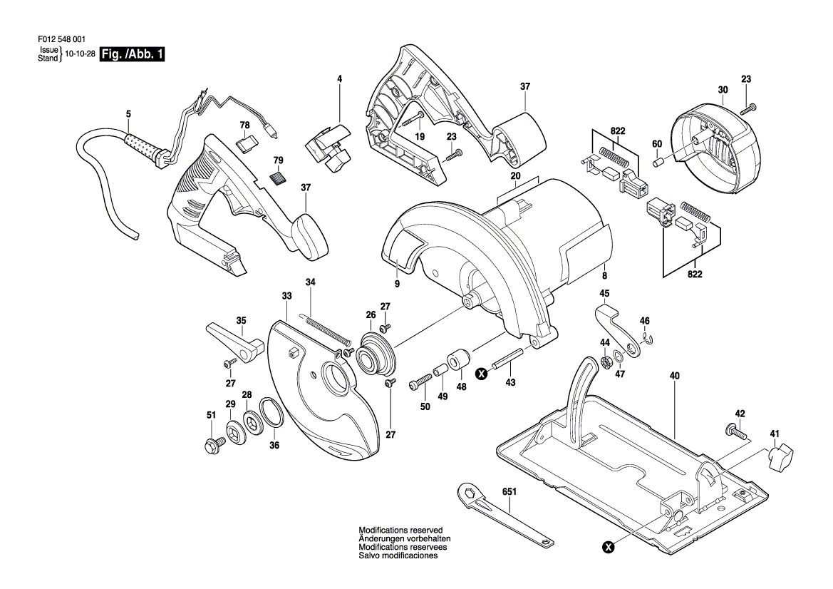 5485 f012548501 Parts - Circular Saw