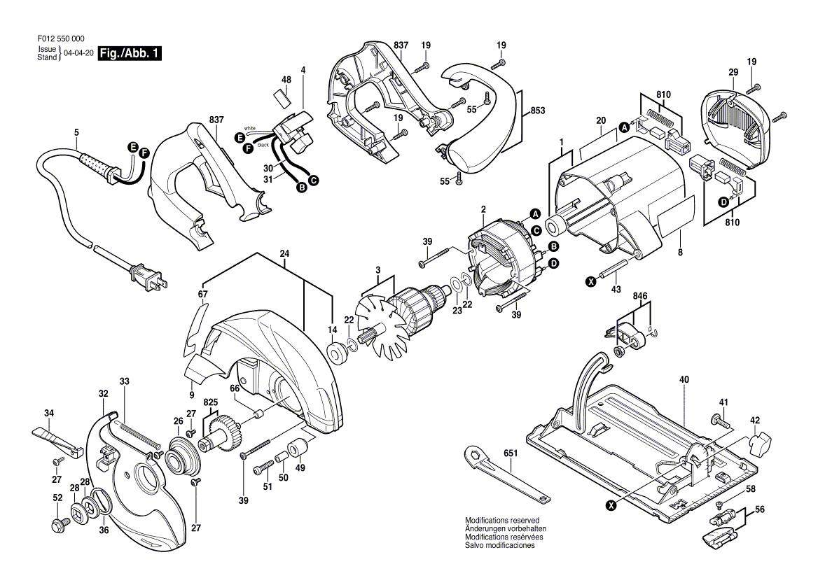 5550 f012550002 Parts - Circular Saw