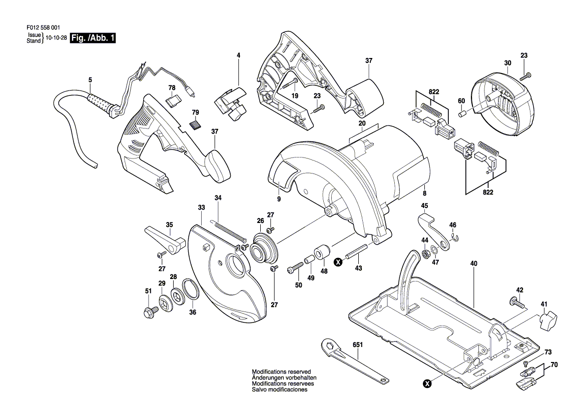 5580 f012558001 Parts - Circular Saw