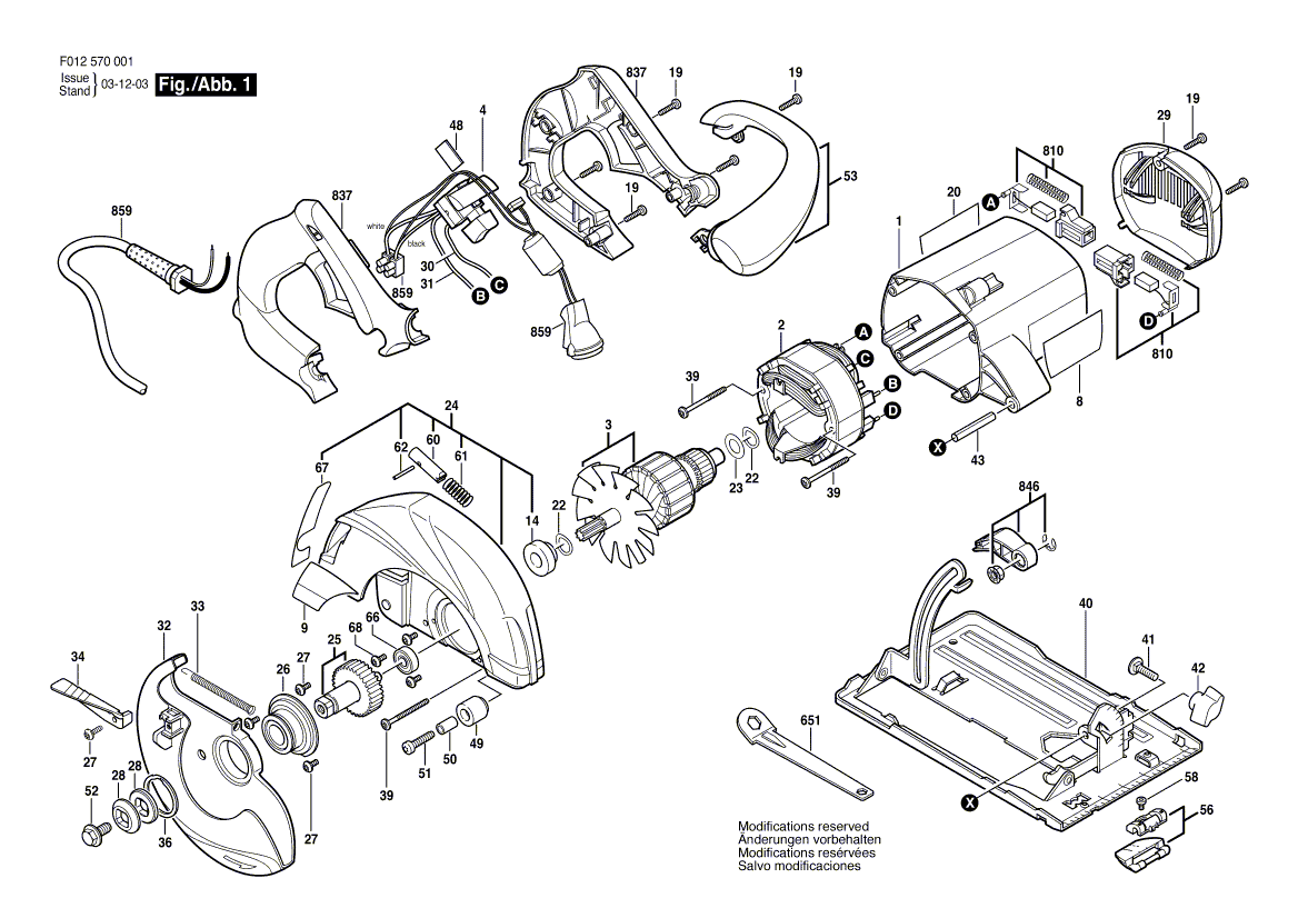 5700 f012570001 Parts - Circular Saw