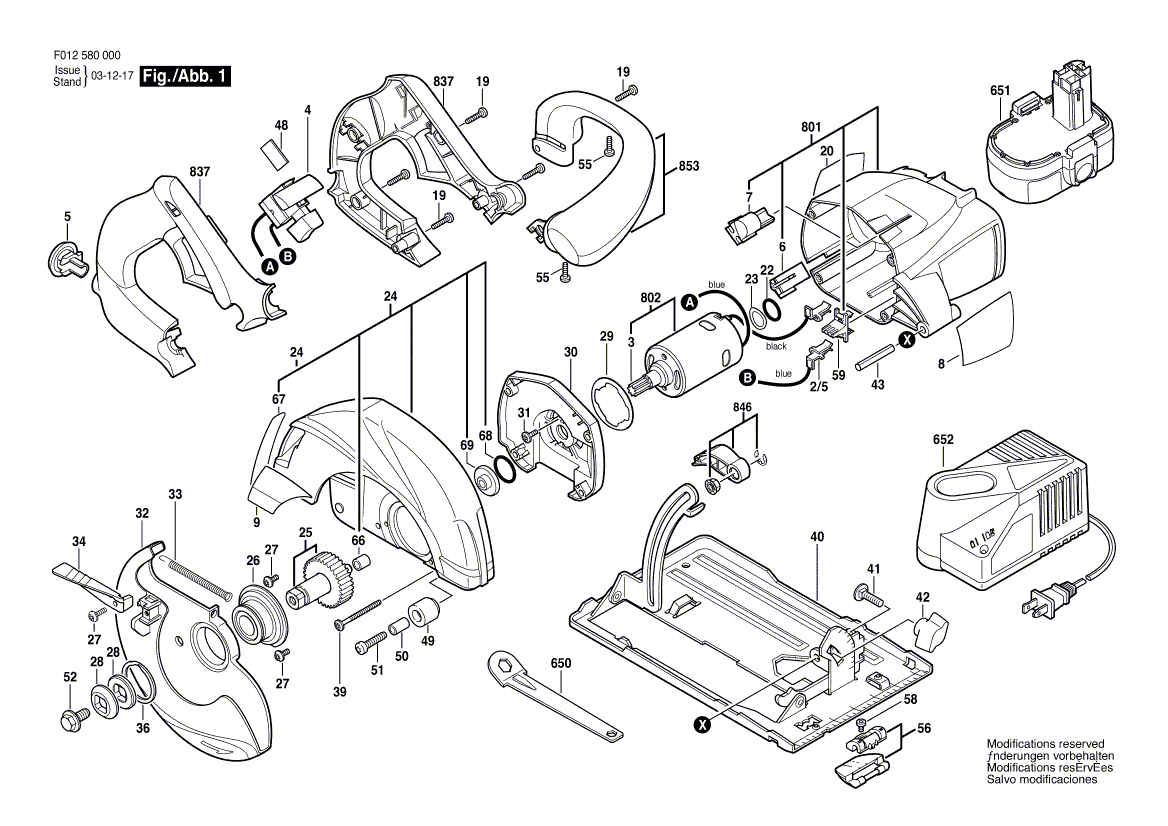 5800 f012580000 Parts - Circular Saw