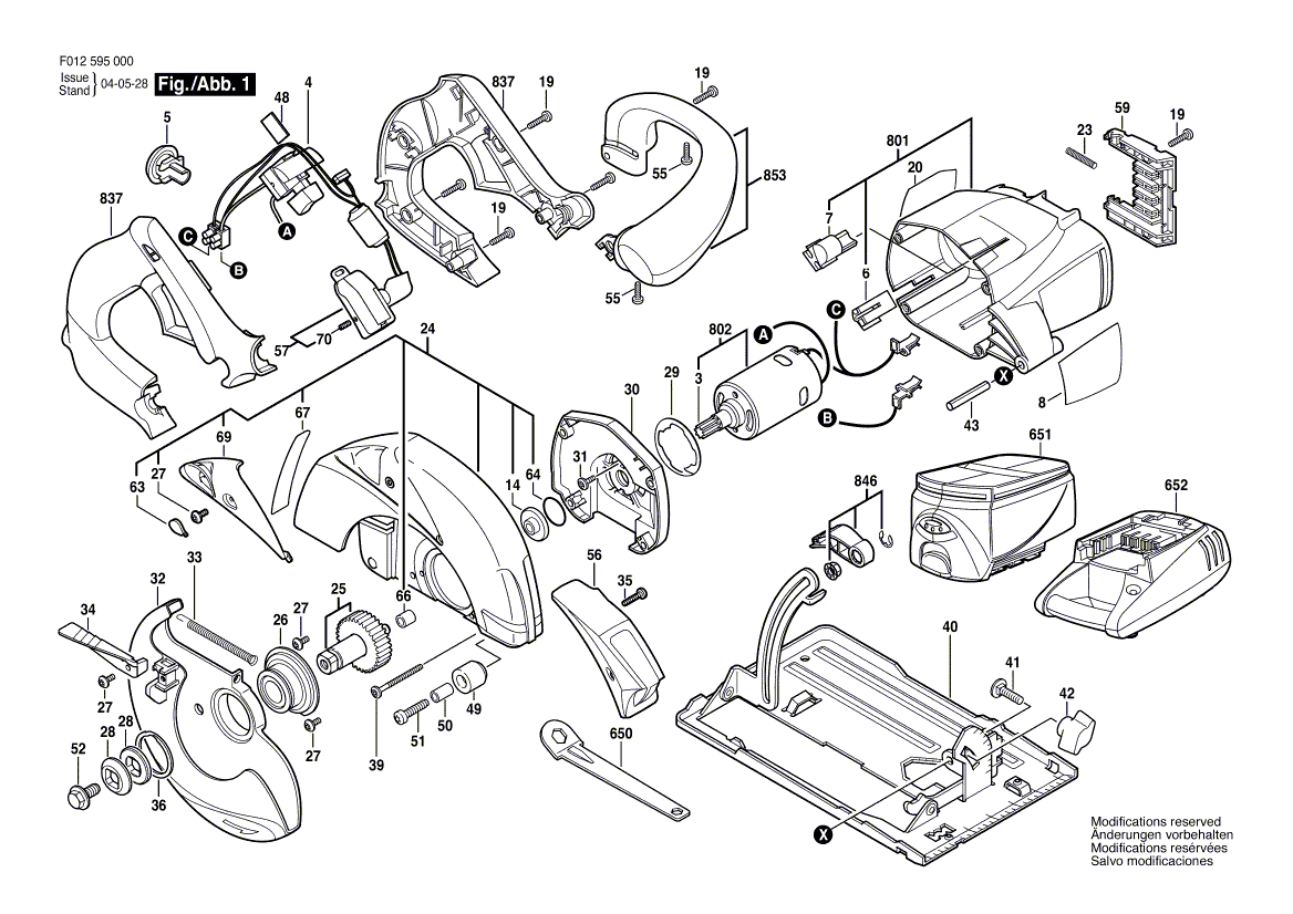 5950 f012595000 Parts - Circular Saw