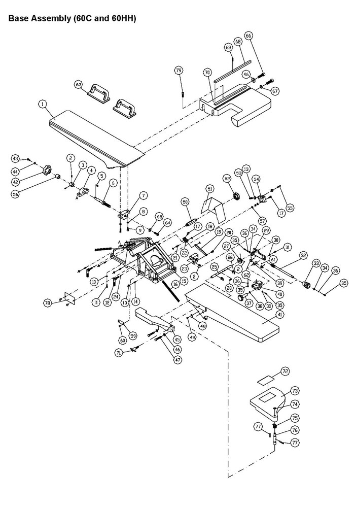 Powermatic 60HH Jointer Parts (1610086K)