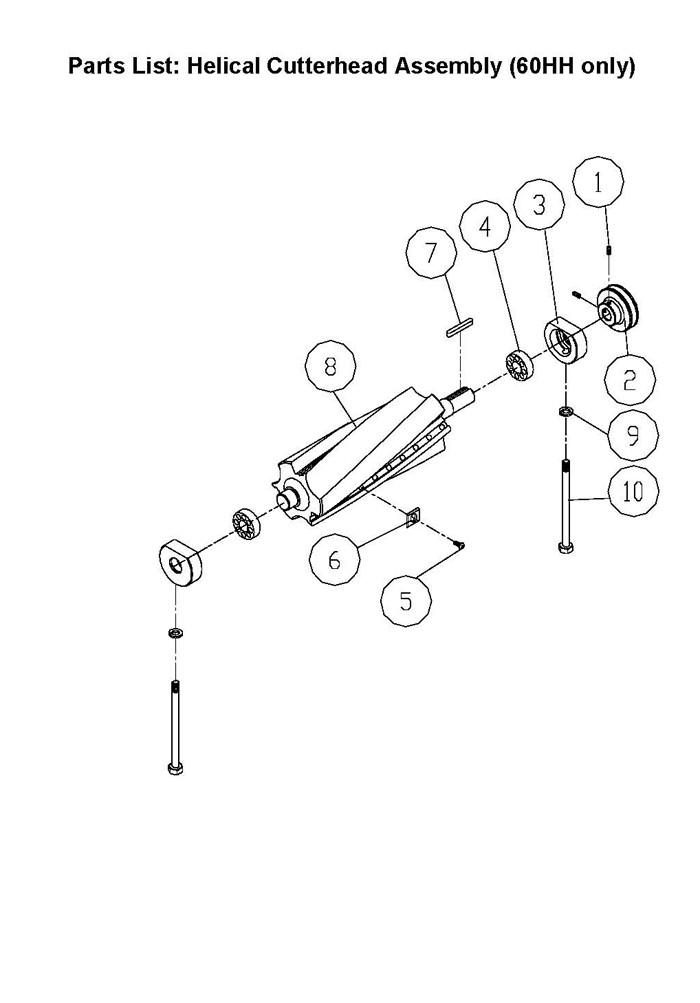 Powermatic 60HH Jointer Parts (1610086K)