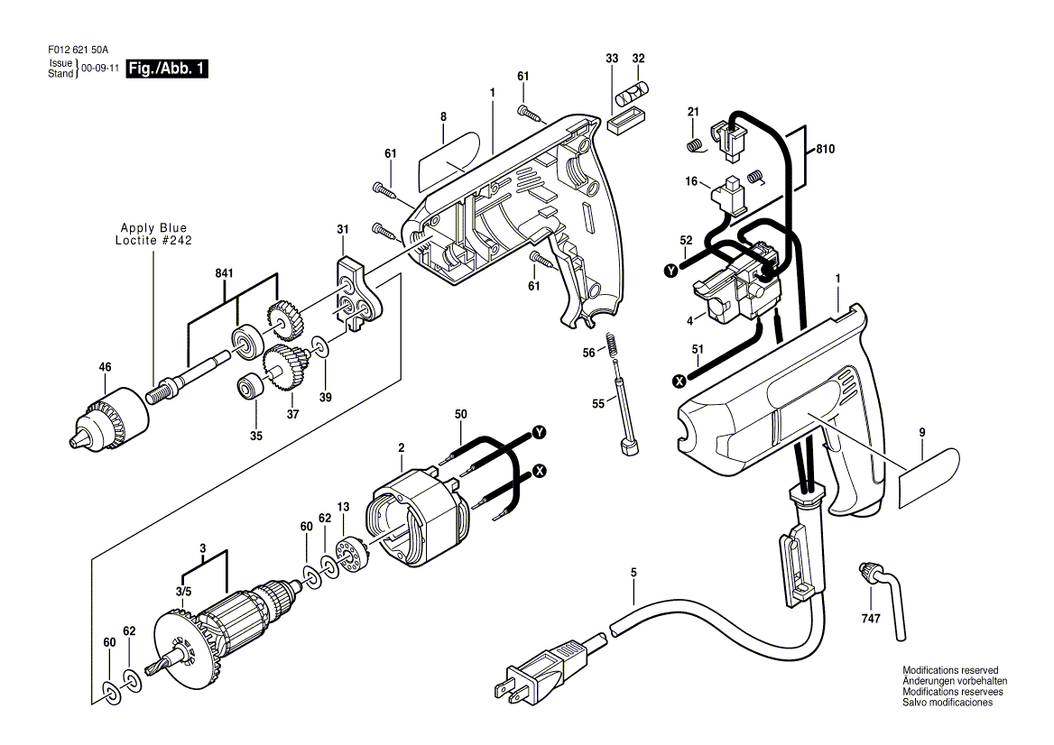 Skil 6215 f012621500 Parts - Drill