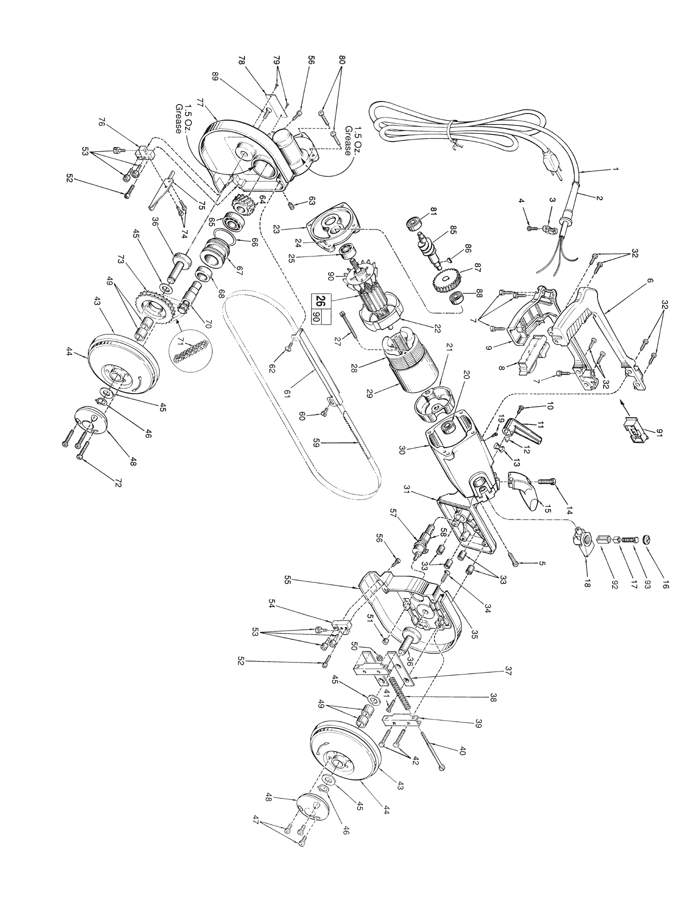 Milwaukee 6225 457C Parts - Bandsaw