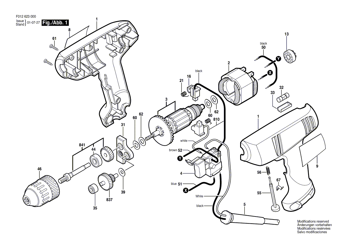 Skil 6230 f012623000 Parts - Drill