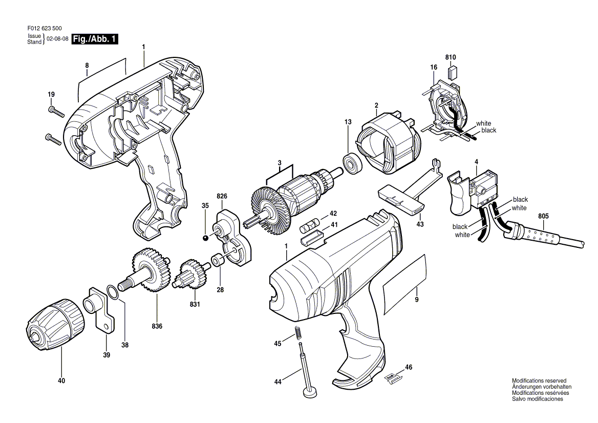 Skil 6235 f012623500 Parts - Drill