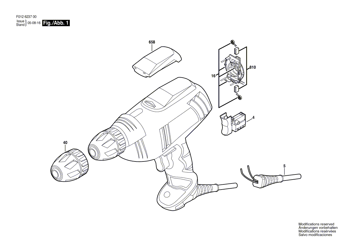 Skil 6237 f012623700 Parts - Drill