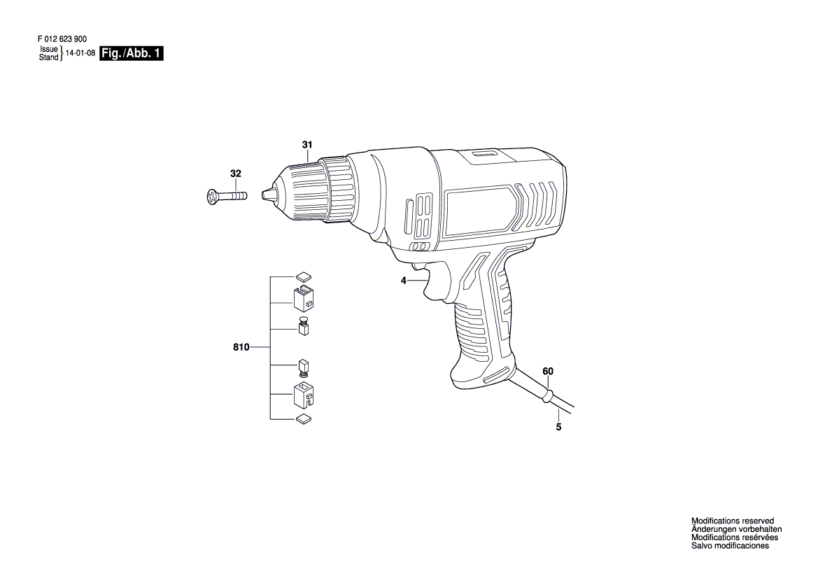 Skil 6239 f012623900 Parts - Drill