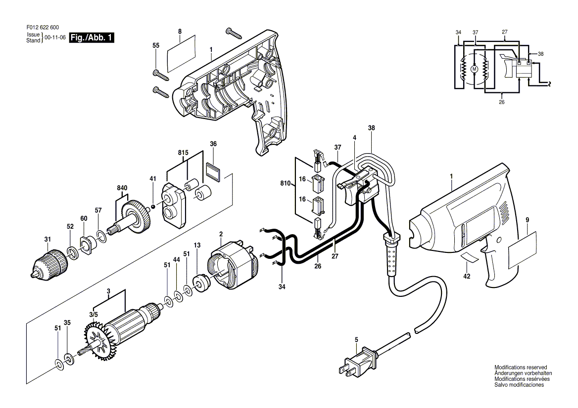 Skil 6240 f012624000 Parts - Drill