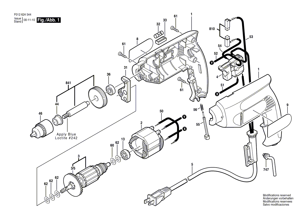 Skil 6245 f012624544 Parts - Drill