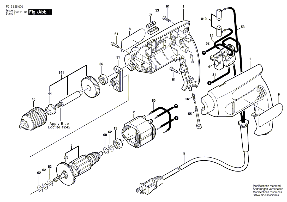 Skil 6250 f012625000 Parts - Drill