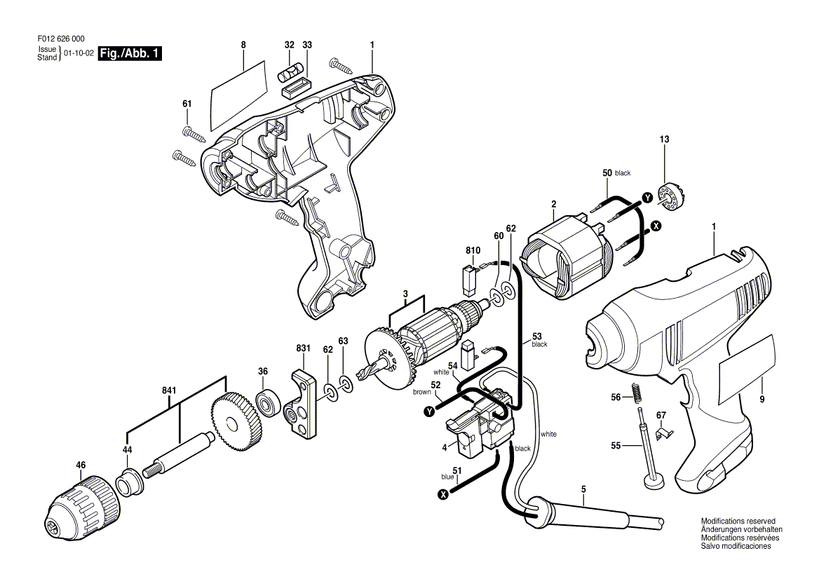 Skil 6260 f012626000 Parts - Drill