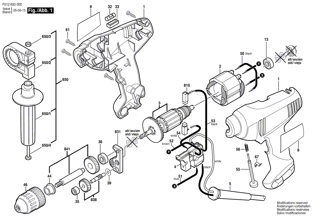 Skil 6330 f012633000 Parts - Drill