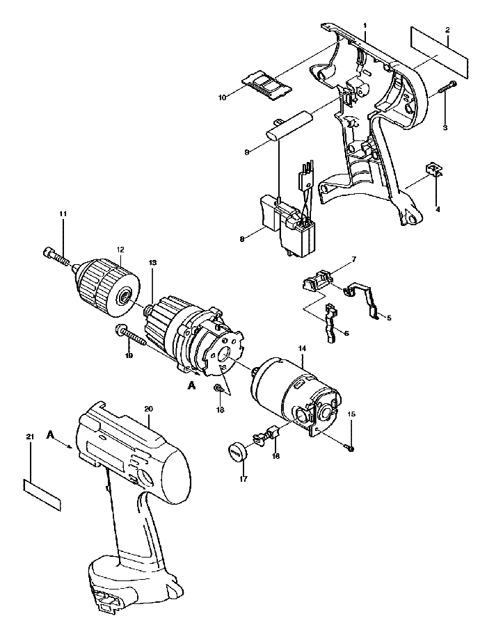 Makita 6343dwde Parts - Cordless Drill