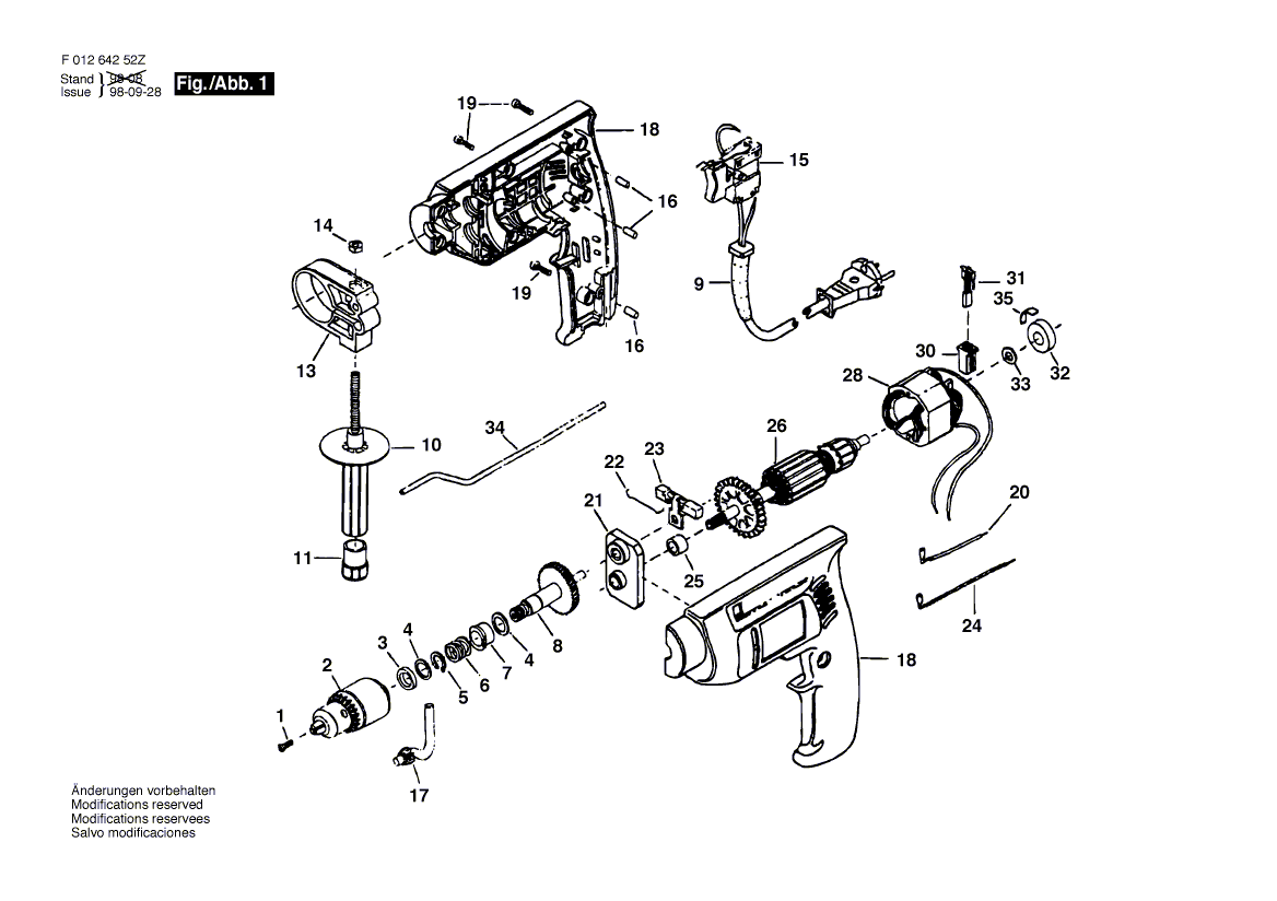 Skil 6425-38 f01264252z Parts - Drill