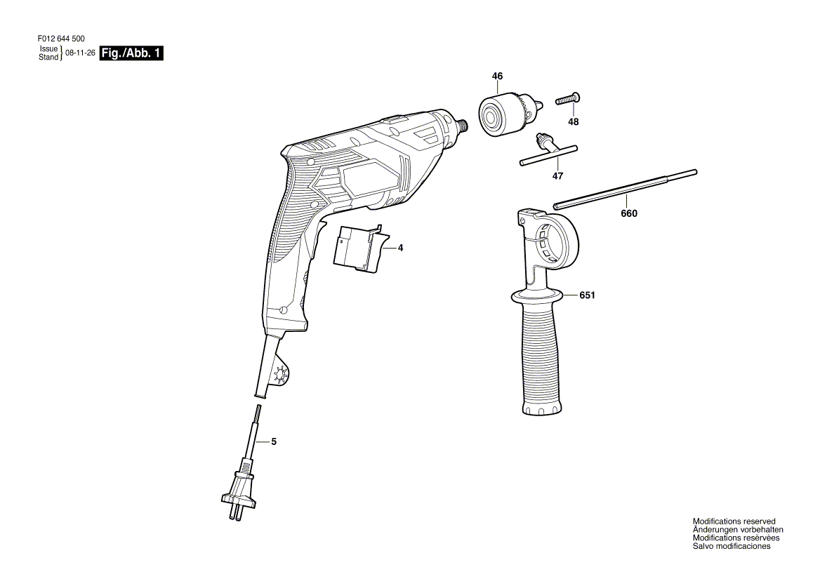 Skil 6445 f012644500 Parts - Percussion Drill