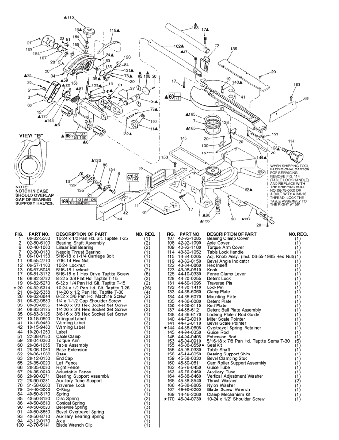 Milwaukee 6497 882c Parts - Sliding Compound Miter Saw Parts