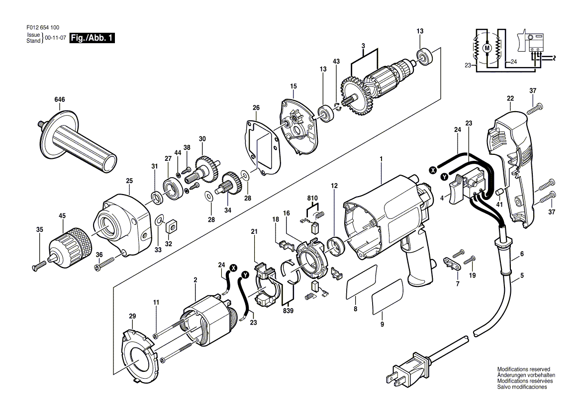 Skil 6540 f012x54000 Parts - Drill