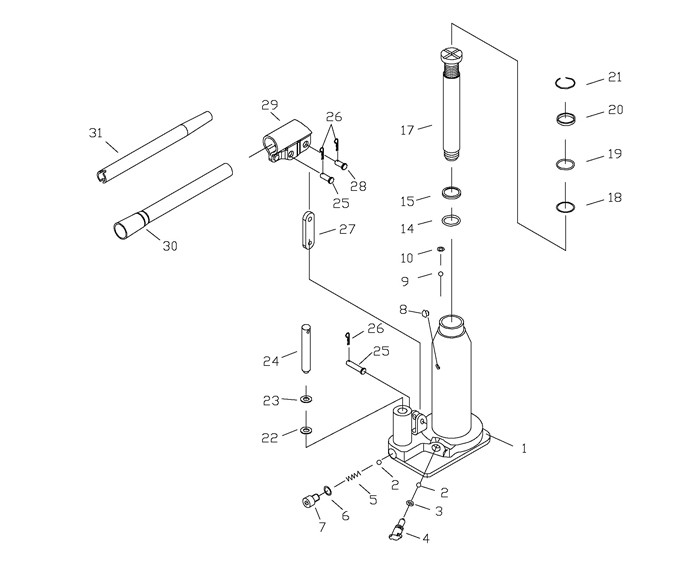 Jet 655550_JBJ-2 Bottle Jack Parts