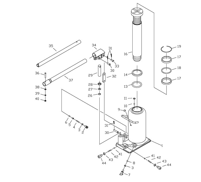 Jet 655555_JBJ-125TL Bottle Jack Parts