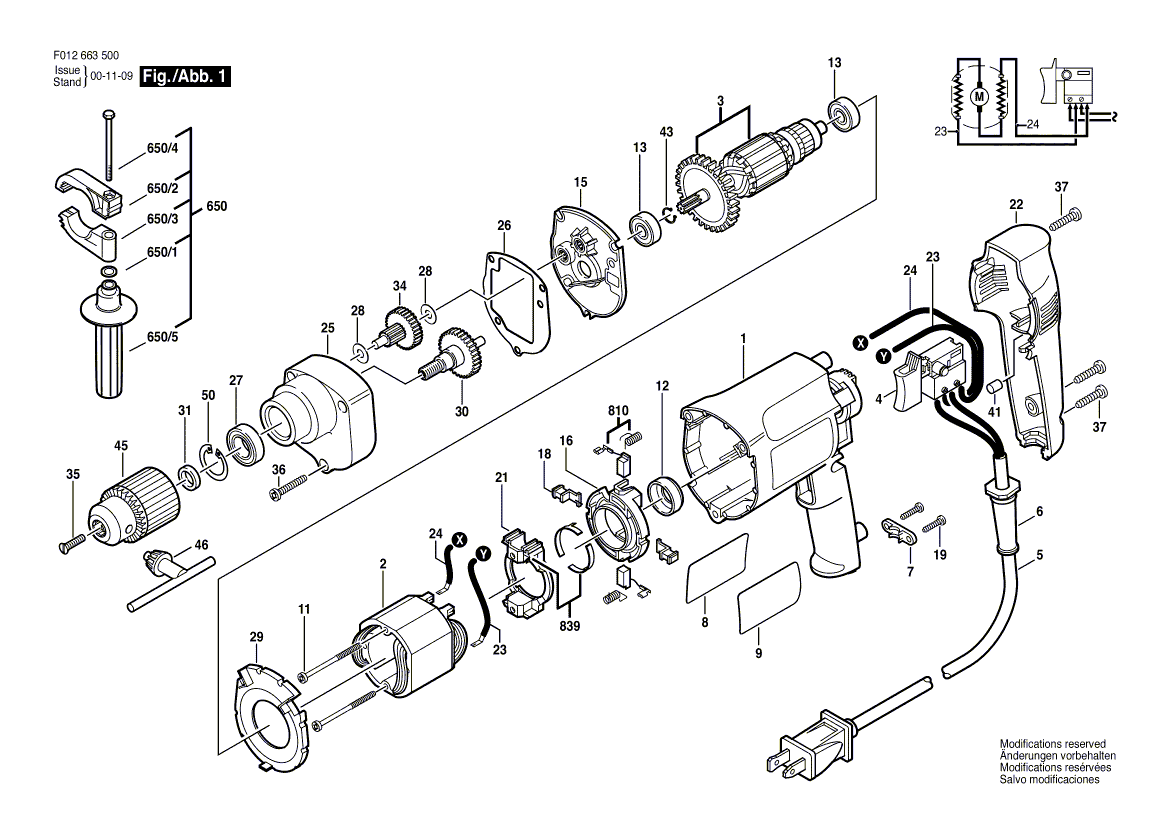 Skil 6635 f012x63500 Parts - Drill