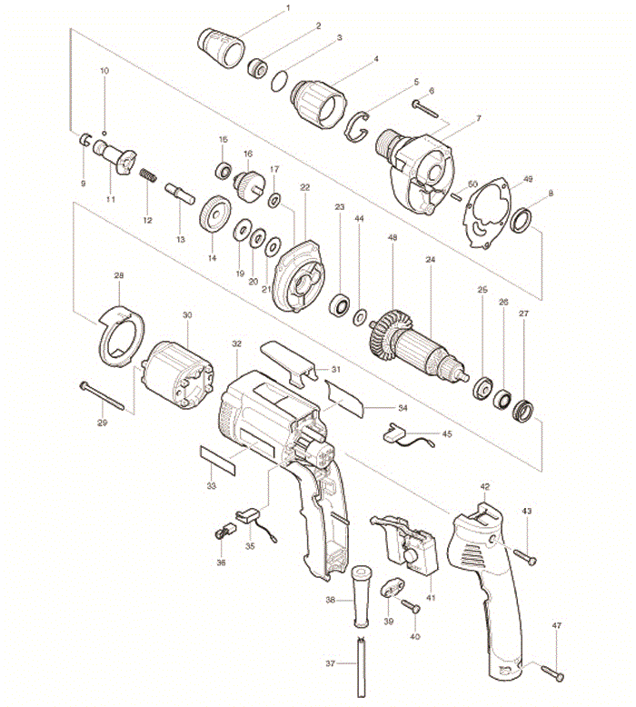 Makita 6826 Parts - Drywall Screwdriver