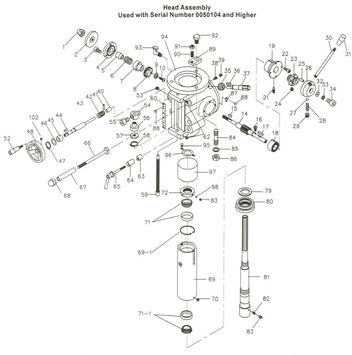 Jet 690036_JVM-836 Milling Machine Parts